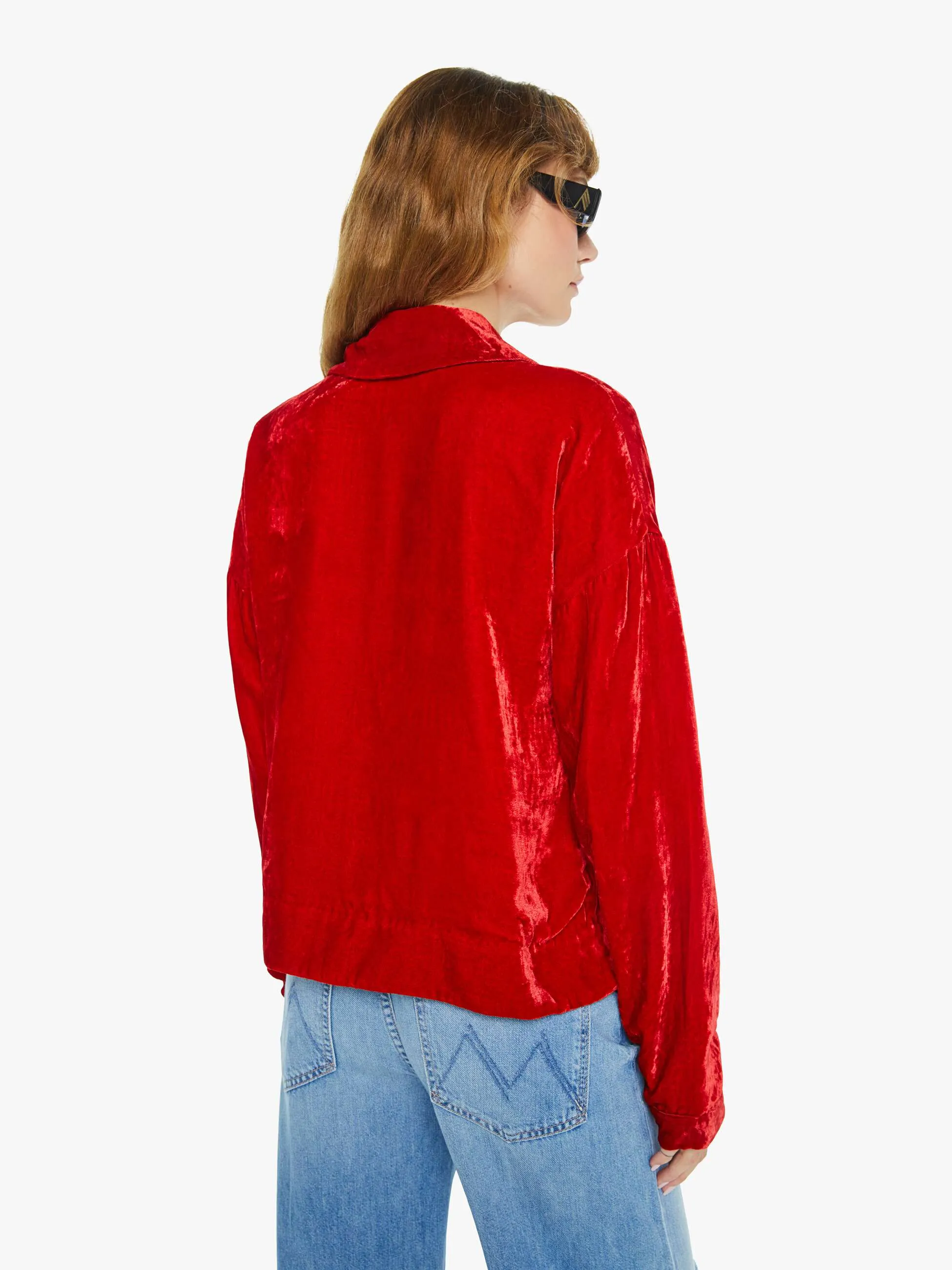 Alix Of Bohemia Dylan Velvet Tunic - Ruby
