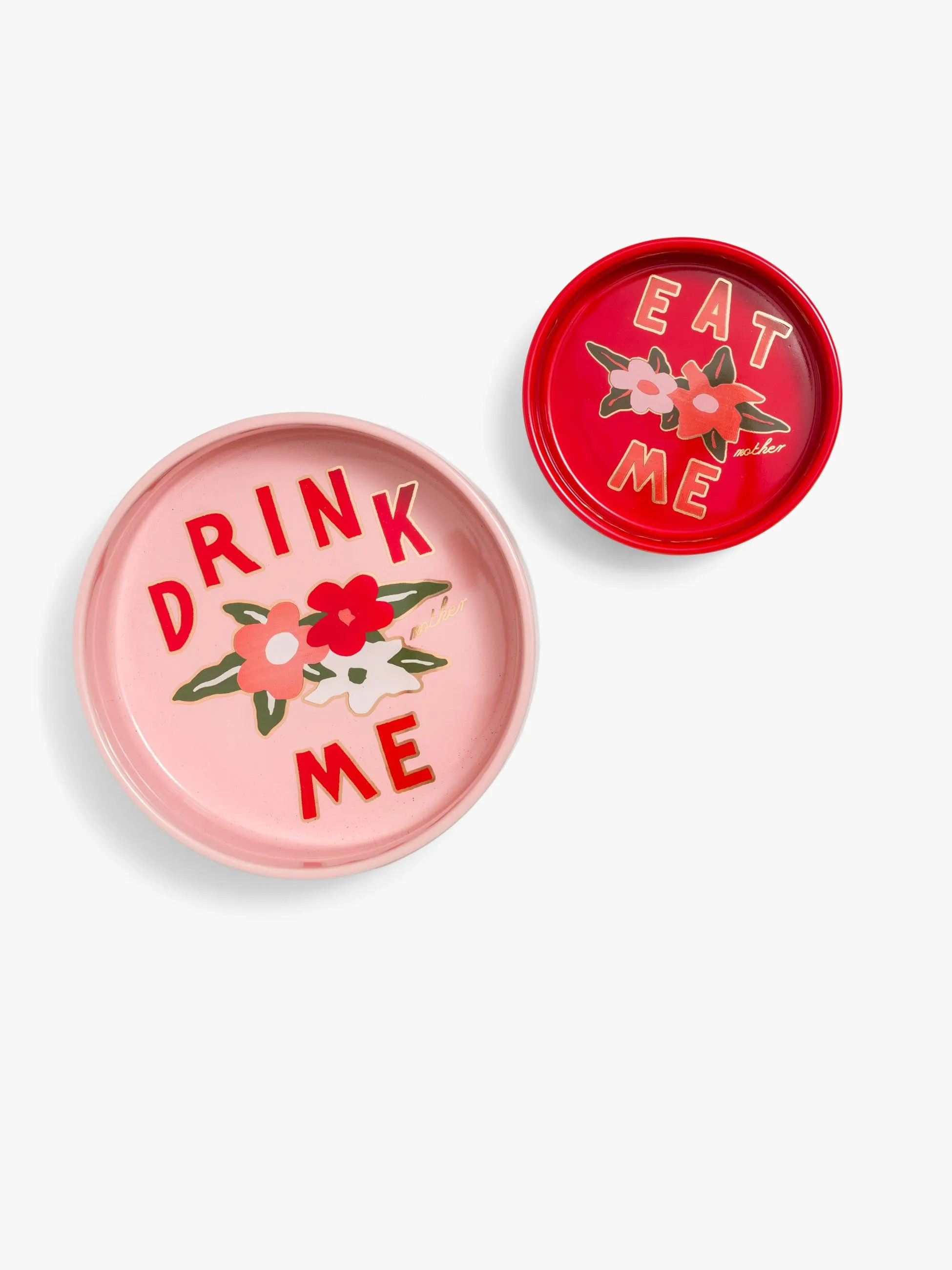 Come And Get It Dog Bowl Duo - Crimson Red & Pink