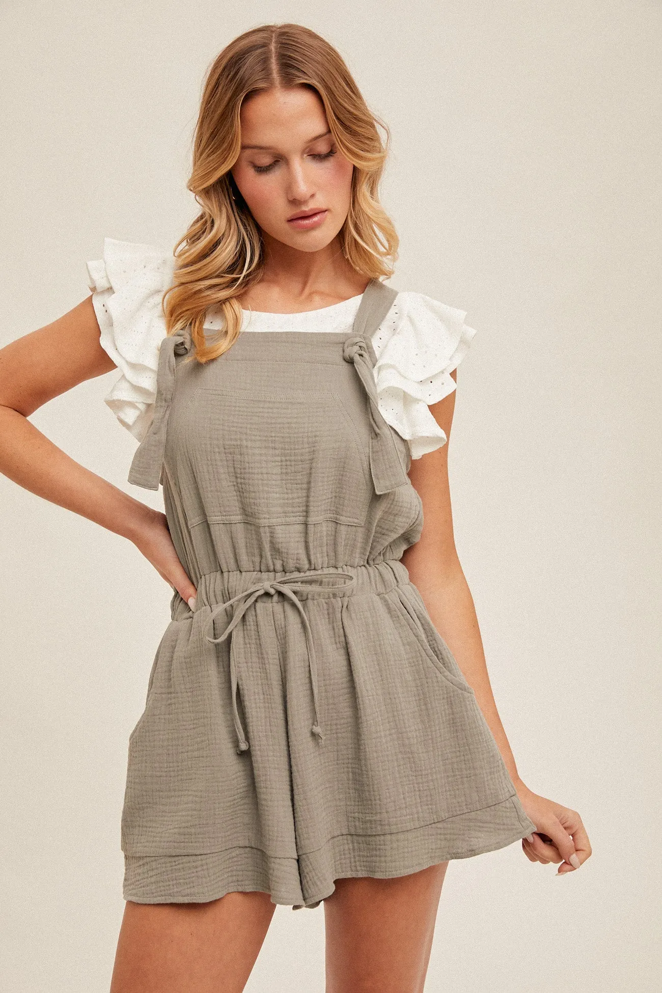 Feisty Flowy Romper in Midnight Blue or Dark Sage