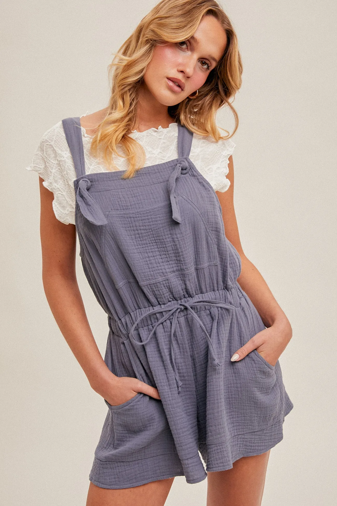 Feisty Flowy Romper in Midnight Blue or Dark Sage
