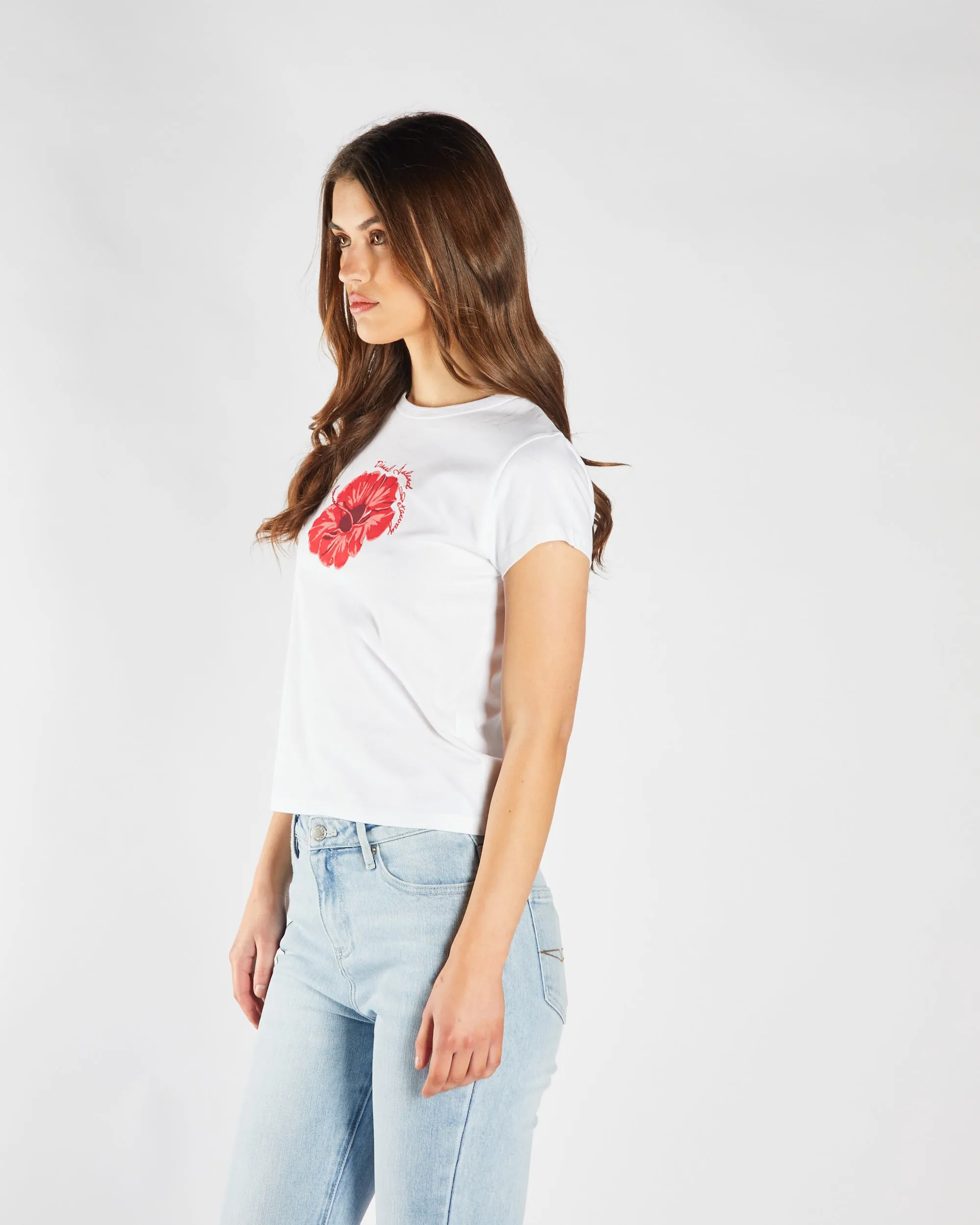 Fuchsia Tee Dove White