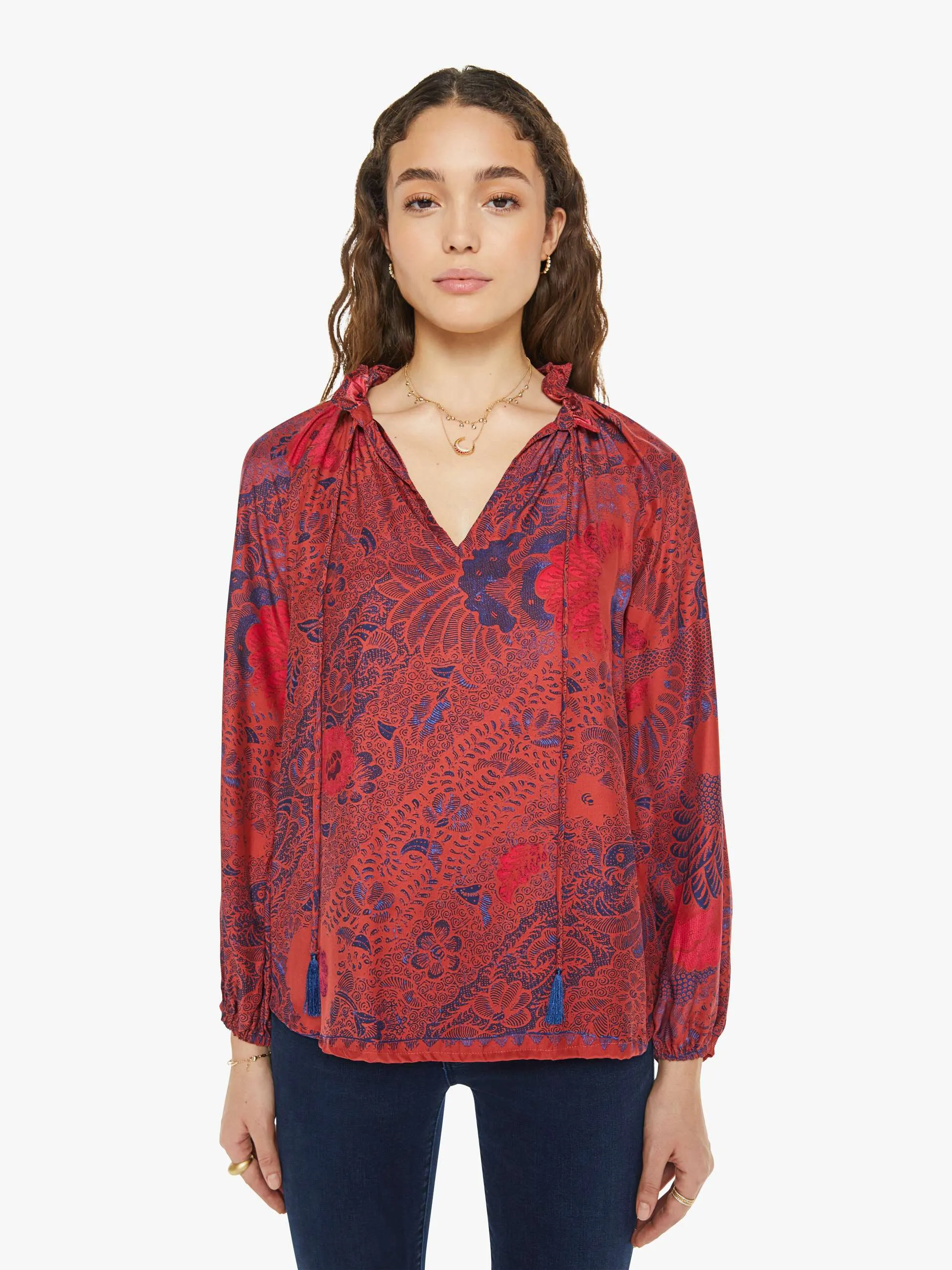 Natalie Martin Penny Blouse - Peacock Currant