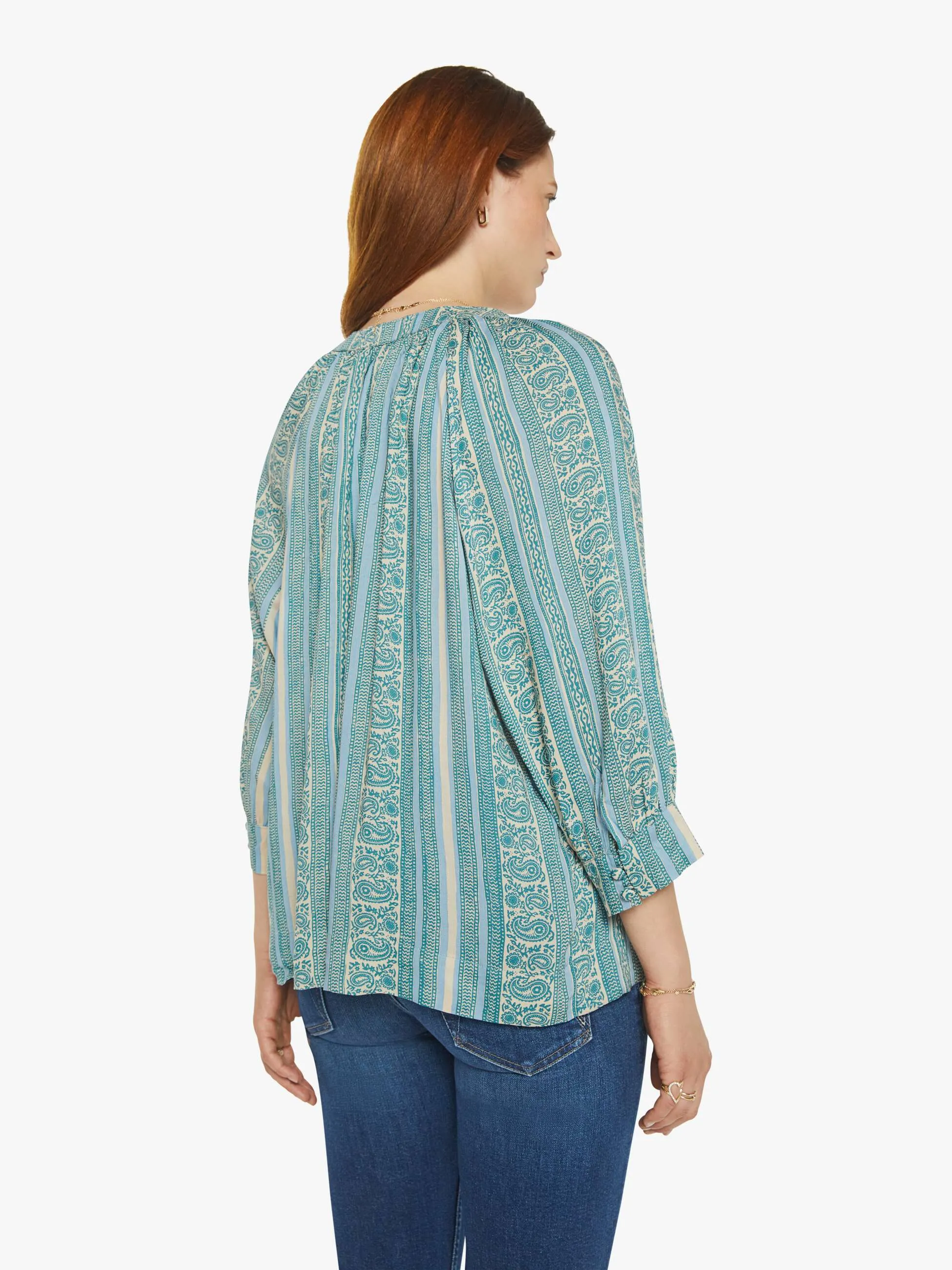 Natalie Martin Remy Top - Paisley Stripe Pool