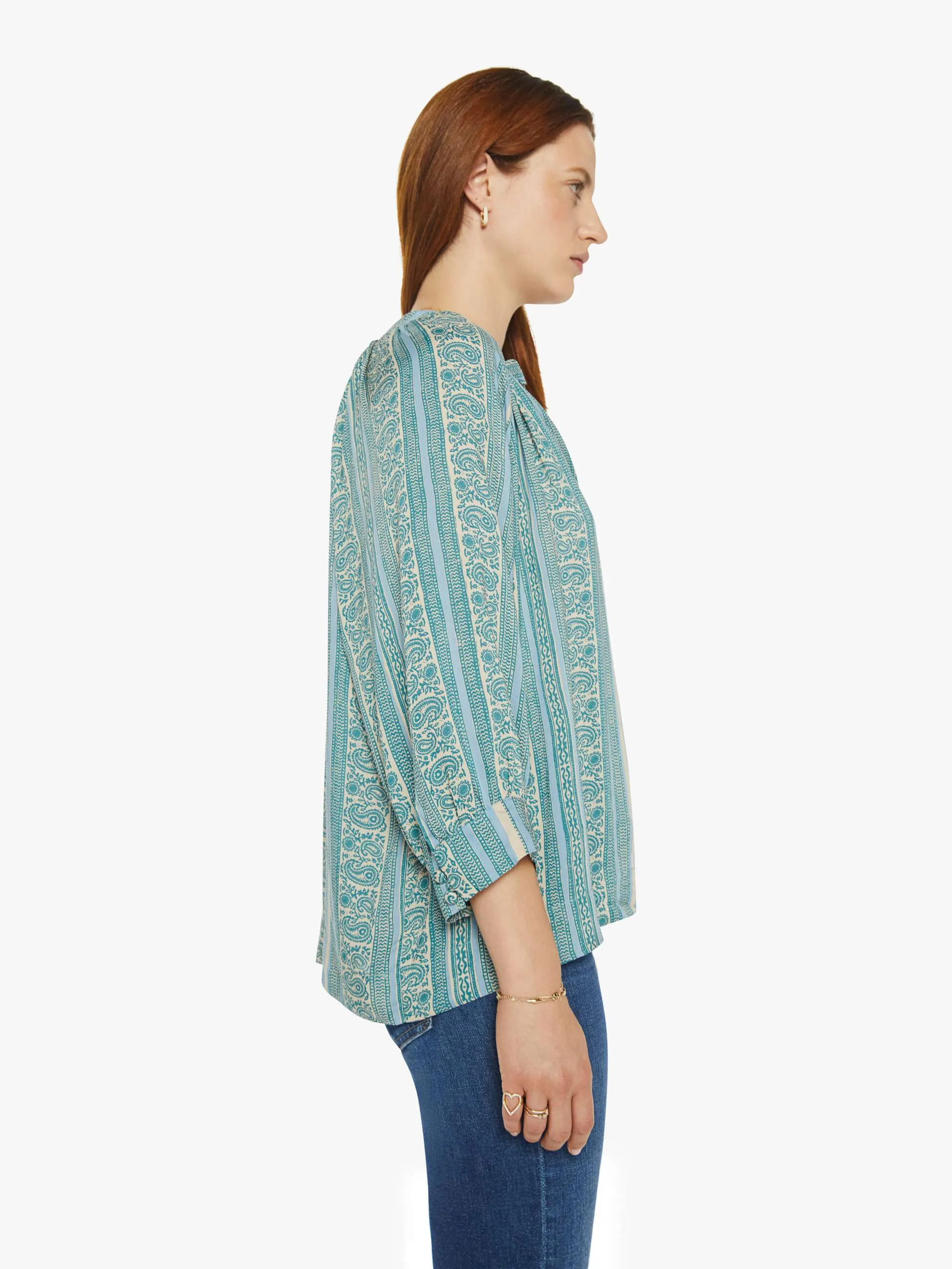Natalie Martin Remy Top - Paisley Stripe Pool