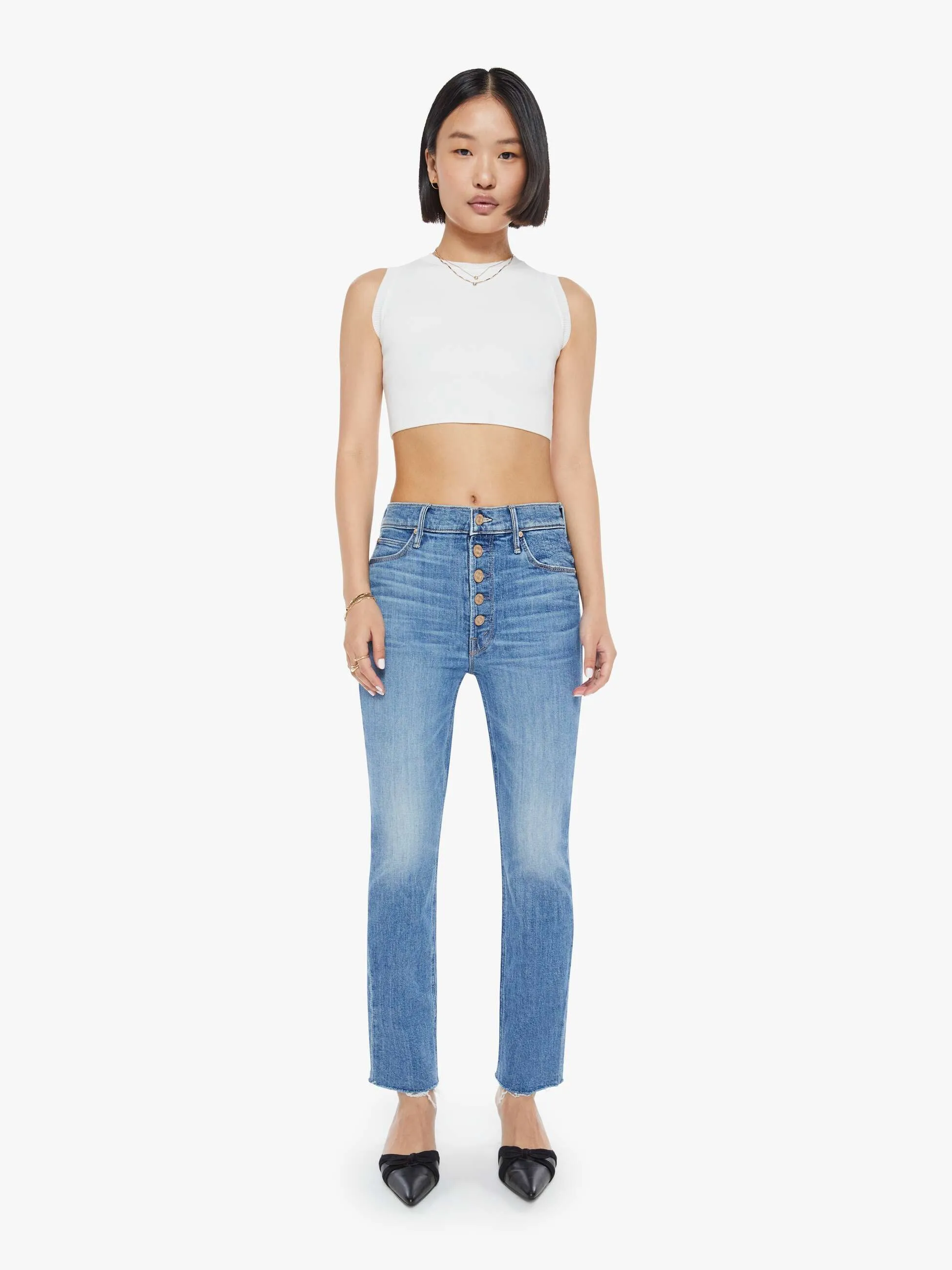 PETITES The Lil Pixie Dazzler Ankle Fray - Boogie Down