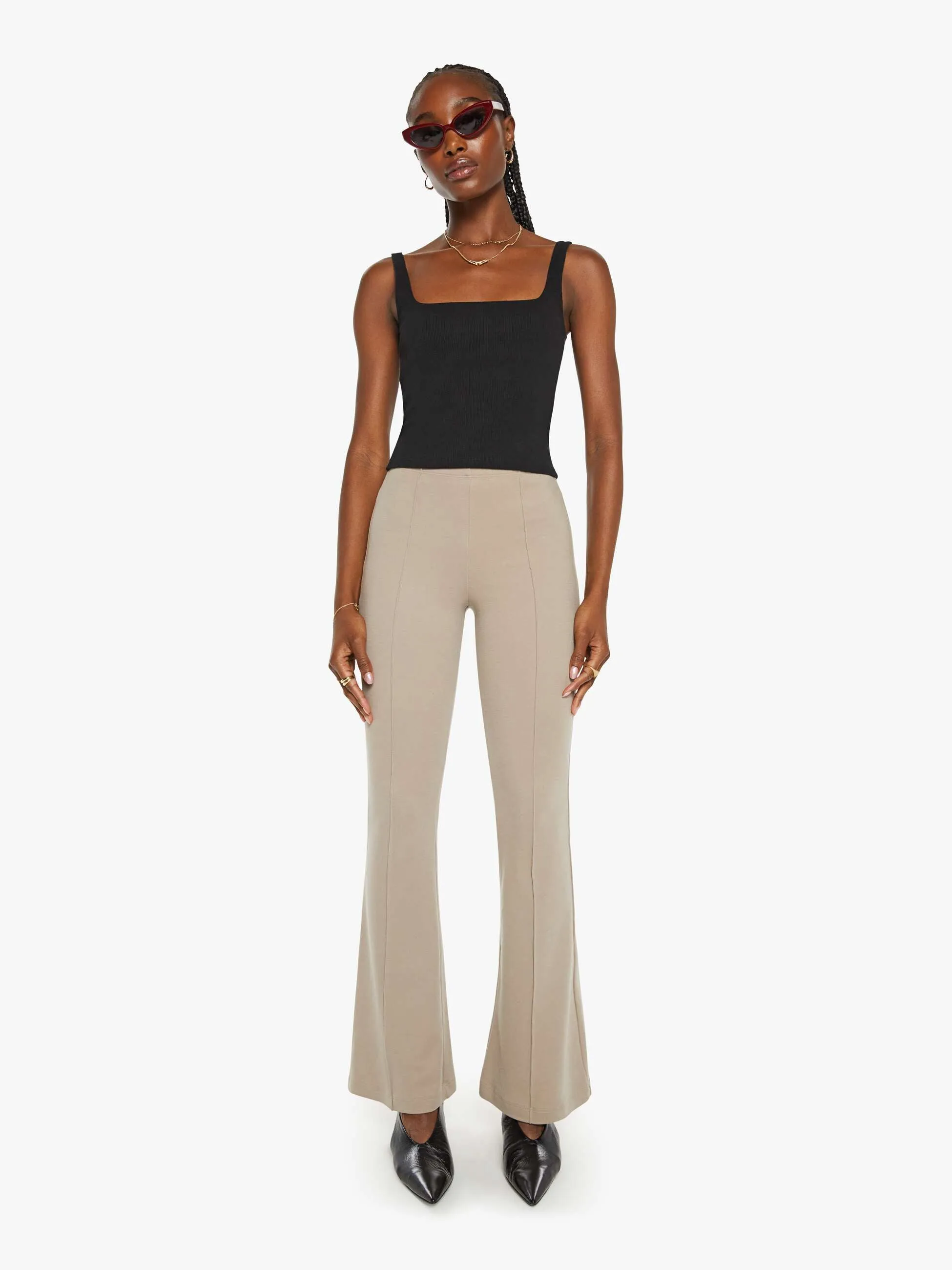 SABLYN Bailey High Rise Pintuck Flare Pant - Eco Gravel