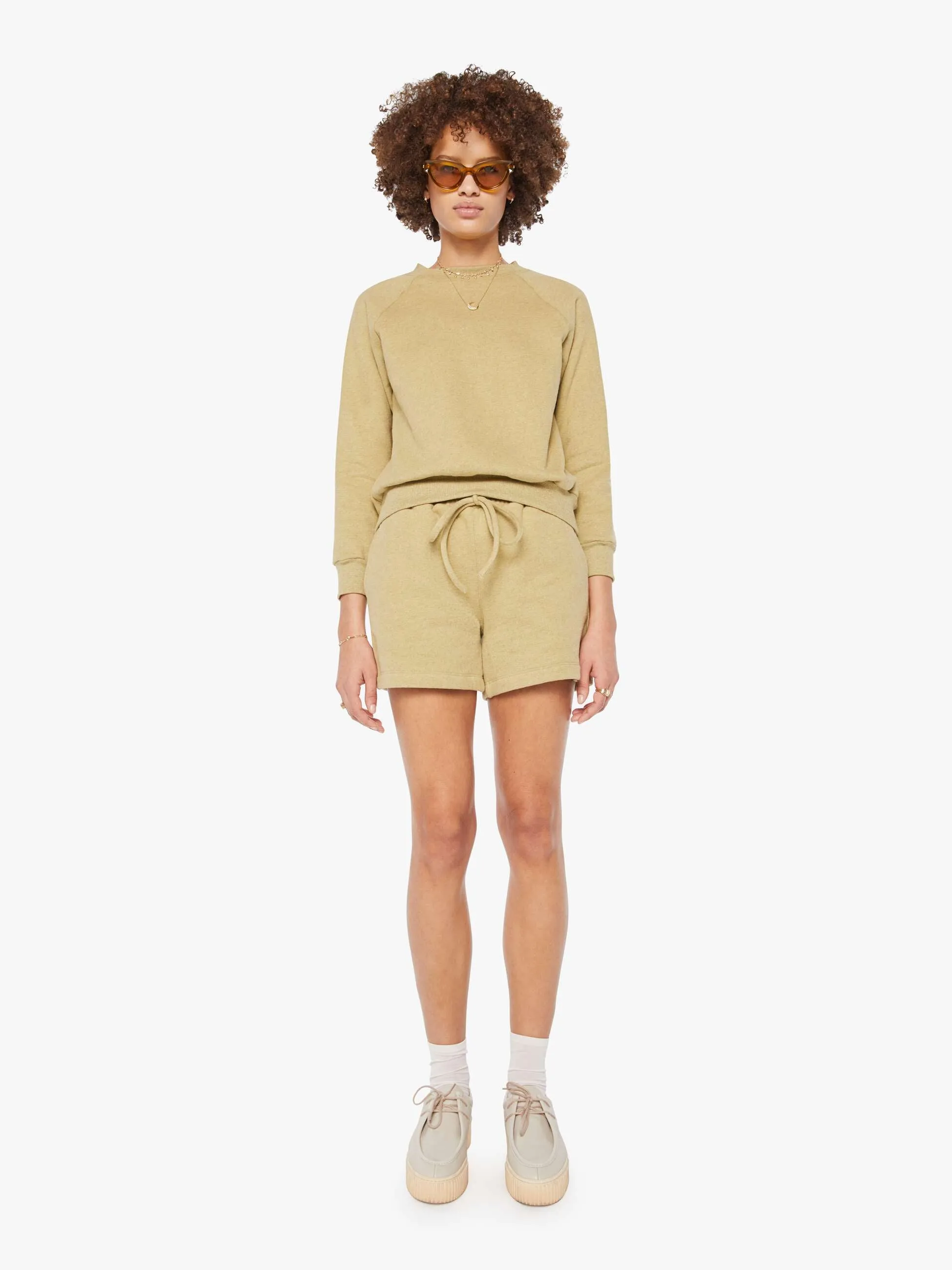 SPRWMN L/S Raglan Sweater - Pistachio Melange