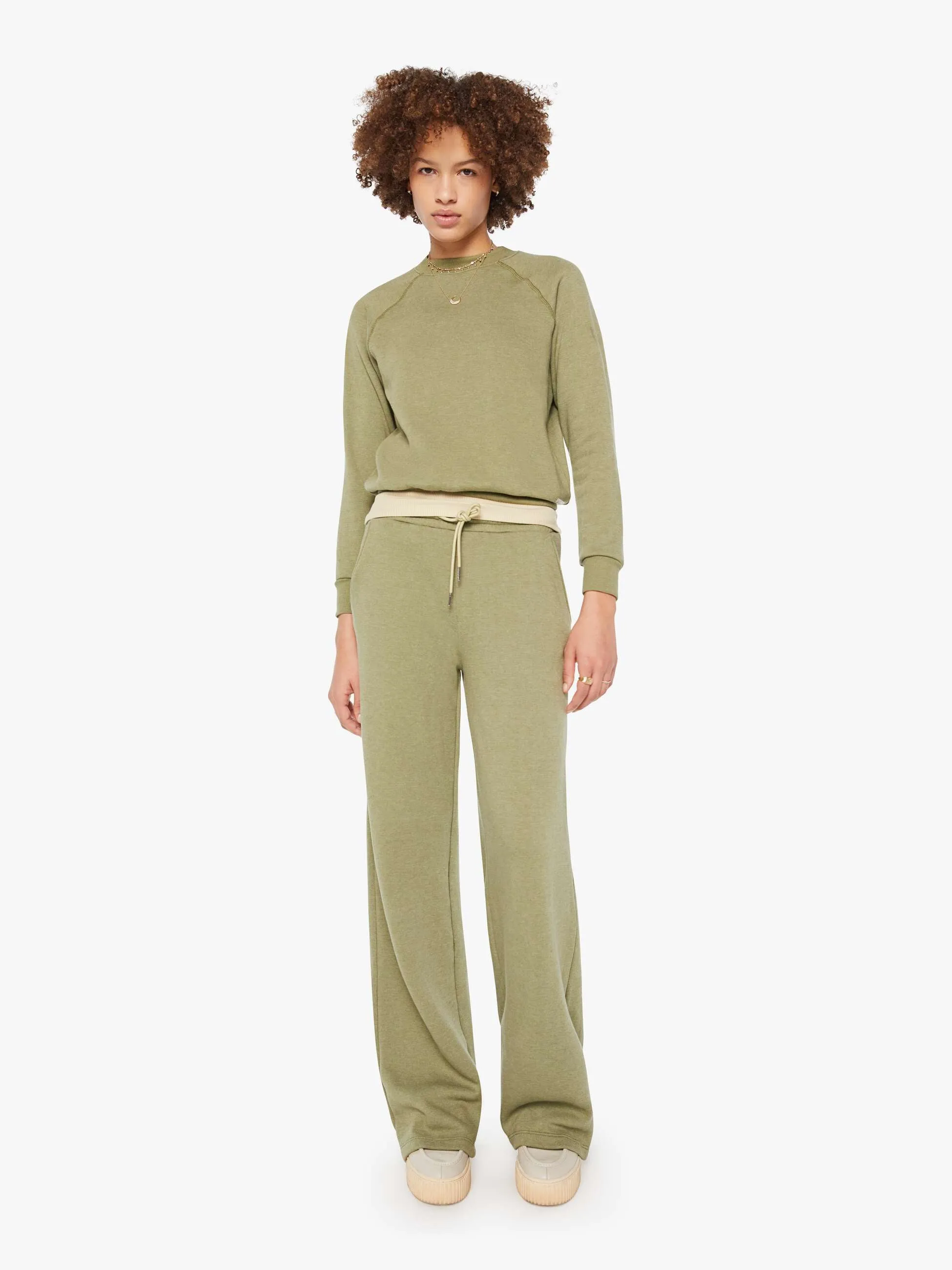 SPRWMN Shrunken Raglan Sweatshirt - Basil