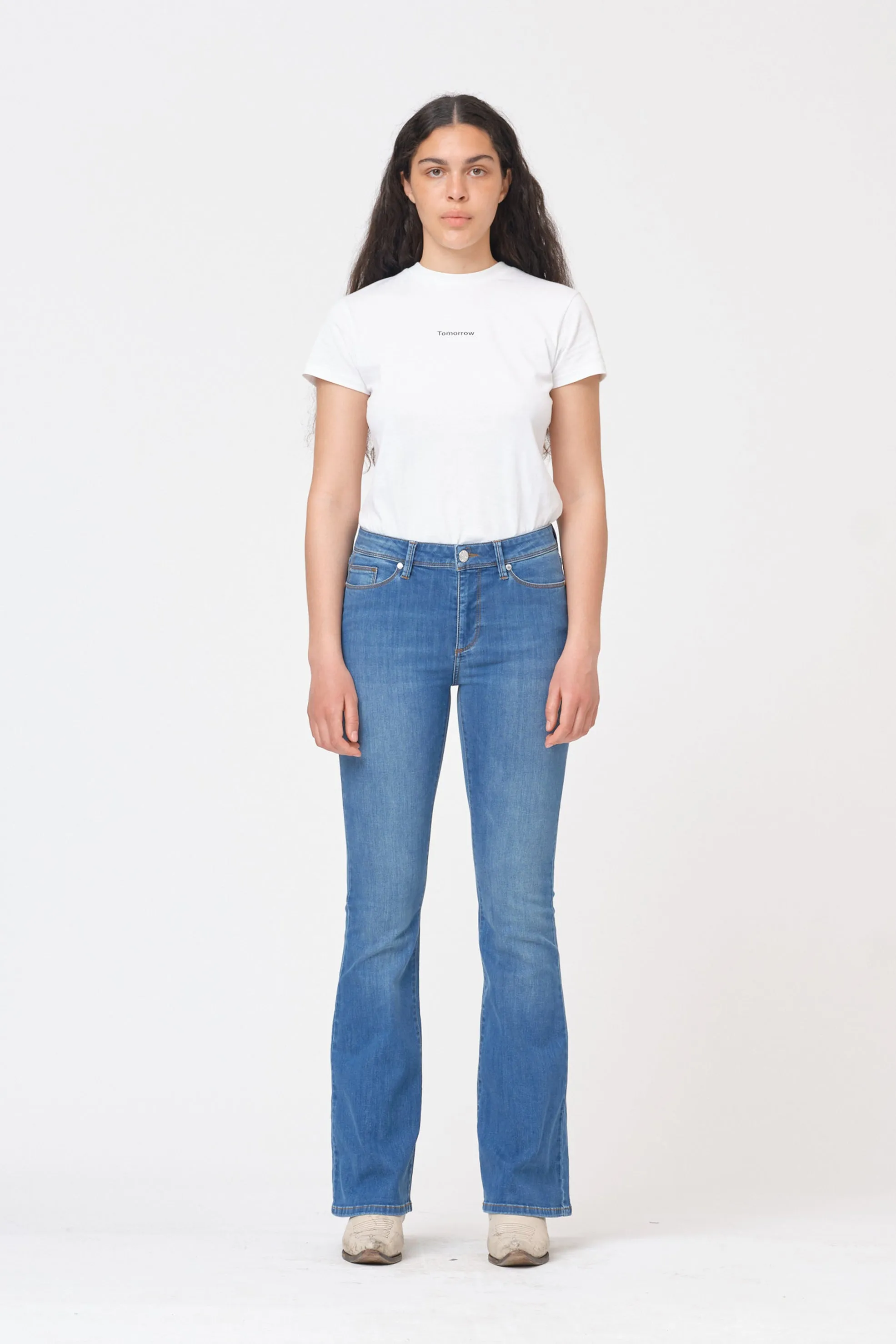 TD Albert Flare Jeans wash Florence - Denim Blue