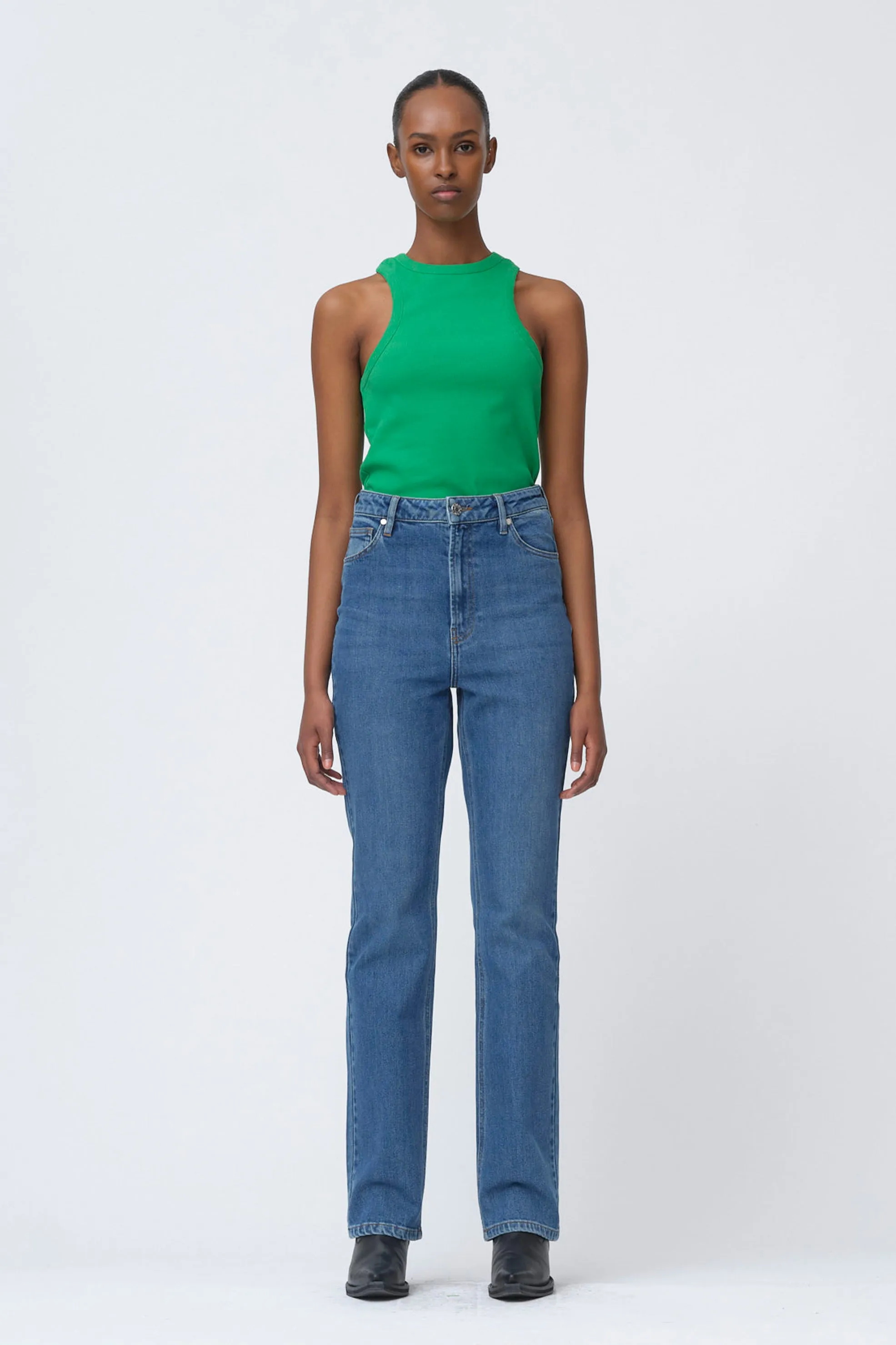 TD Amber UHW Jeans wash Dark Iowa - Denim Blue