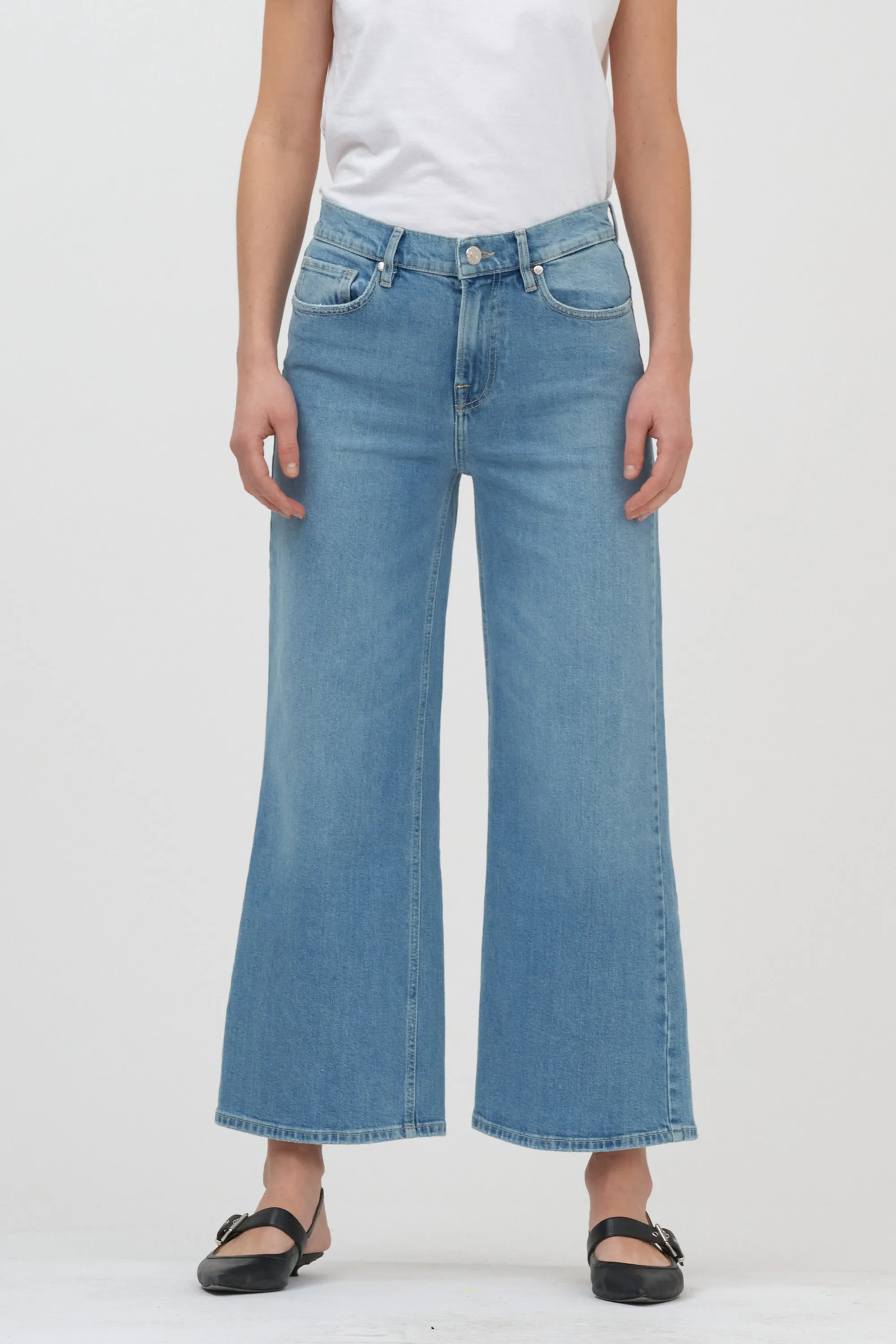 TD Kersee Cropped Jeans Wash Hong Kong - Denim Blue