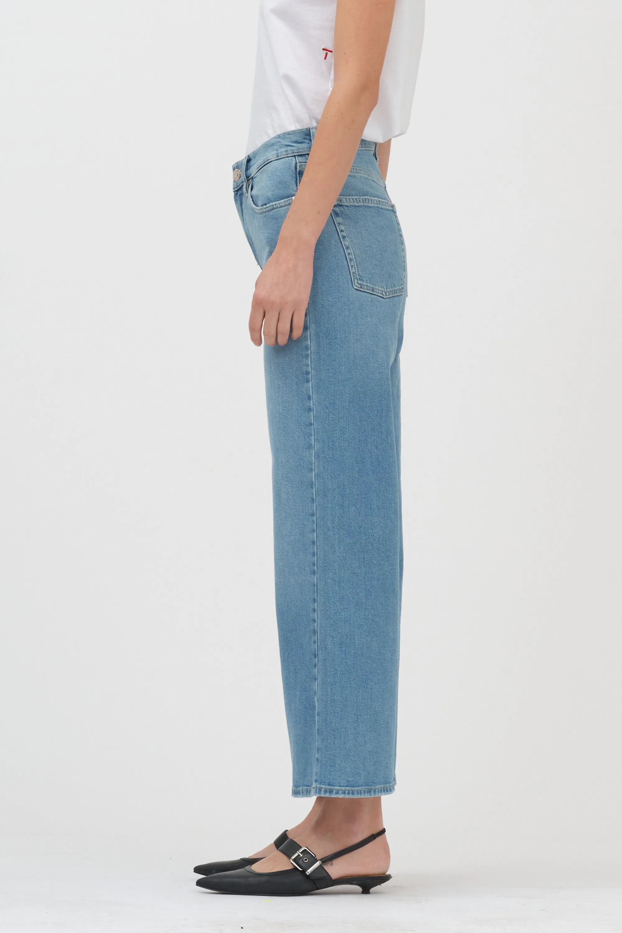 TD Kersee Cropped Jeans Wash Hong Kong - Denim Blue