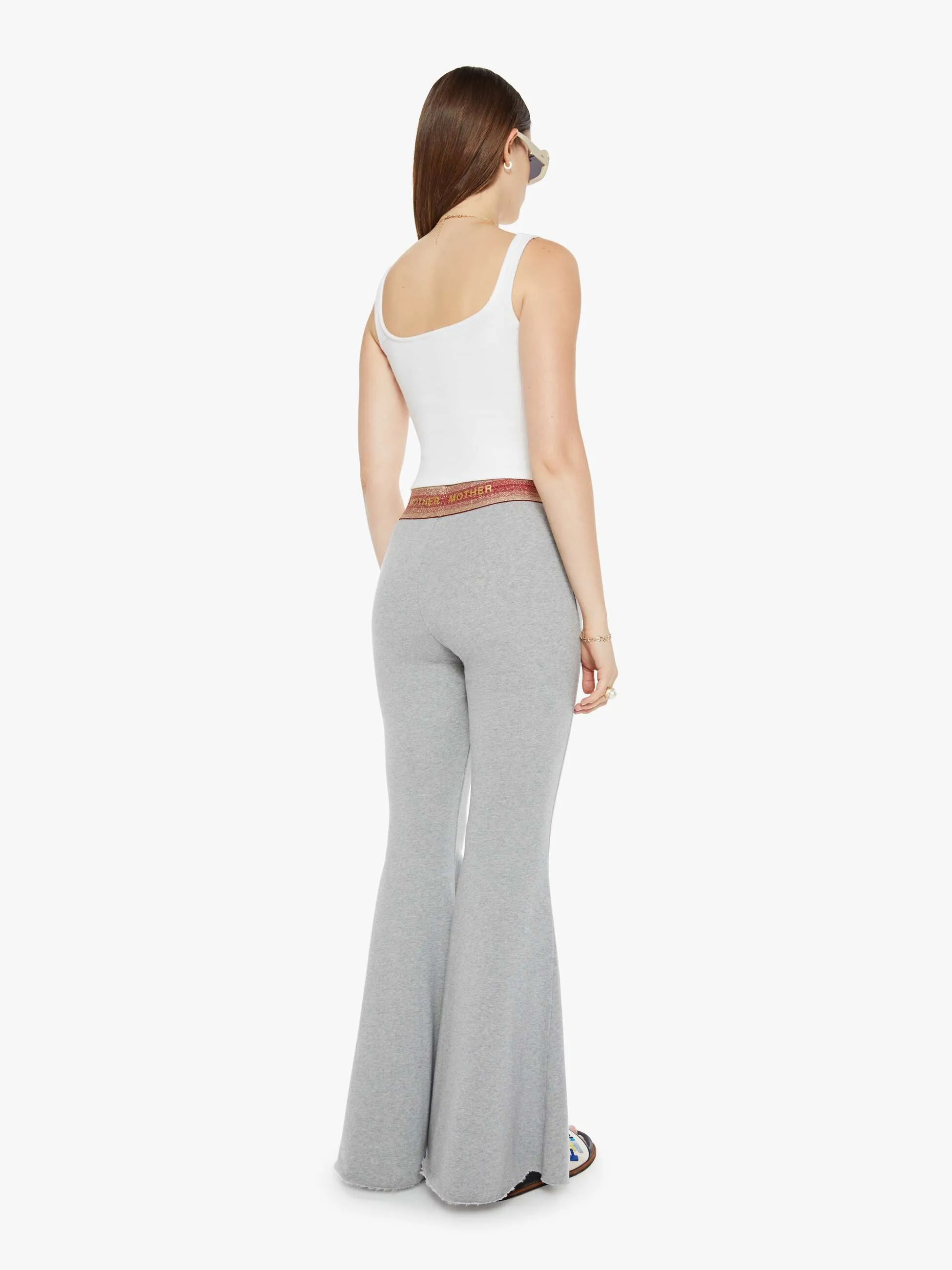The Exposed Elastic Flare Pant - MOTHER Sparkle