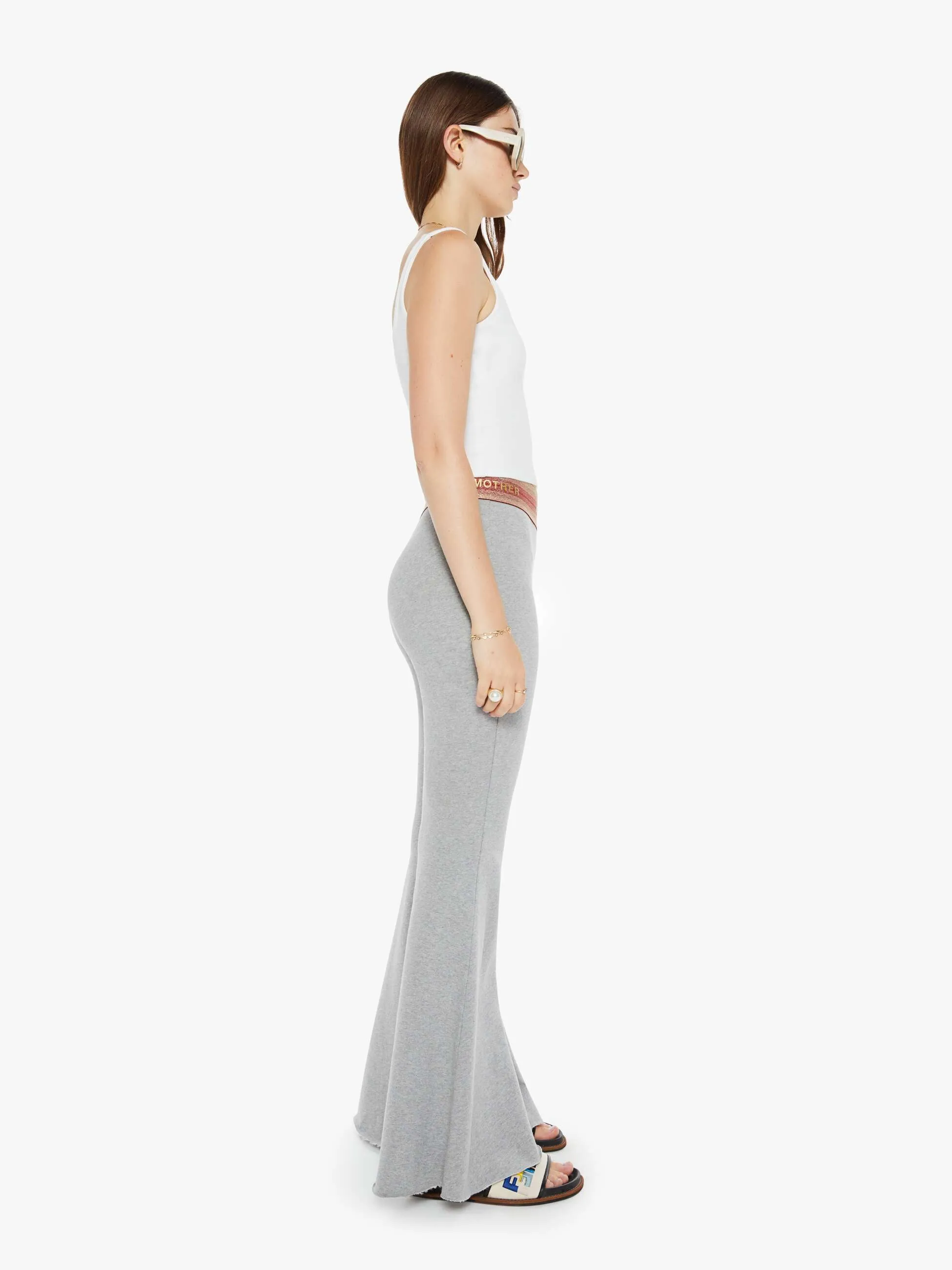 The Exposed Elastic Flare Pant - MOTHER Sparkle