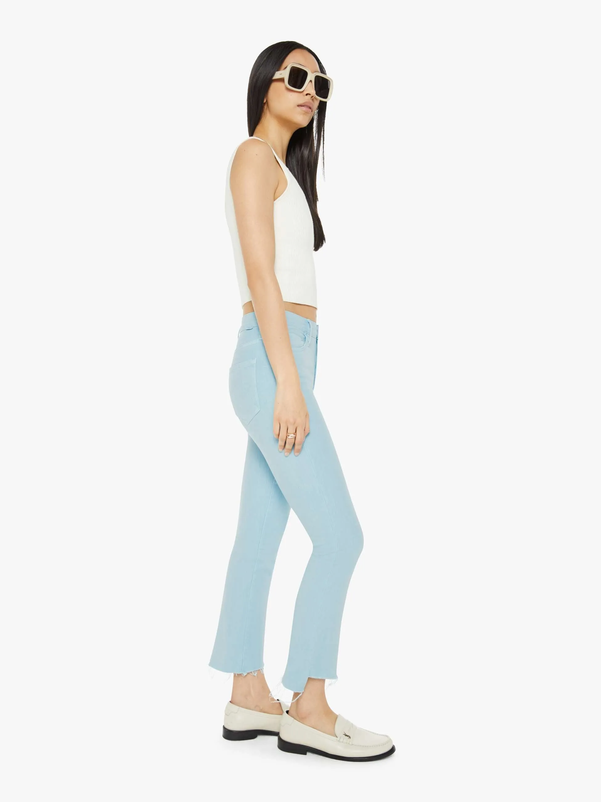 The Insider Crop Step Fray - Blue Glow