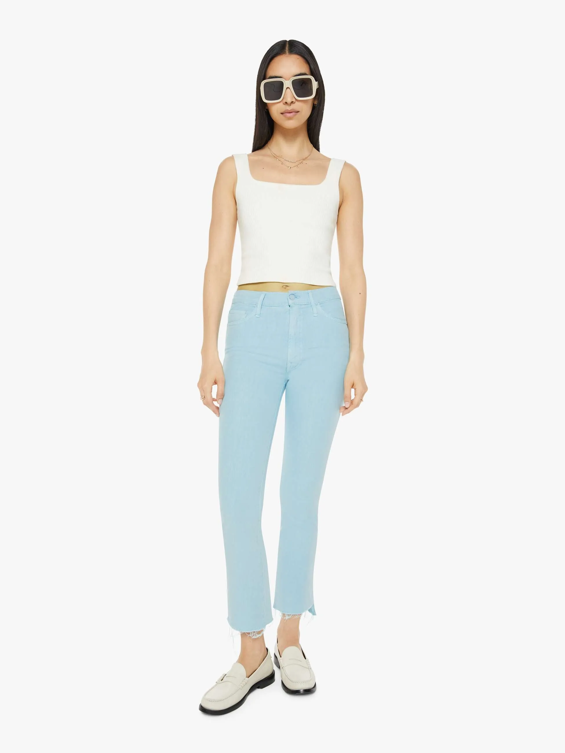The Insider Crop Step Fray - Blue Glow