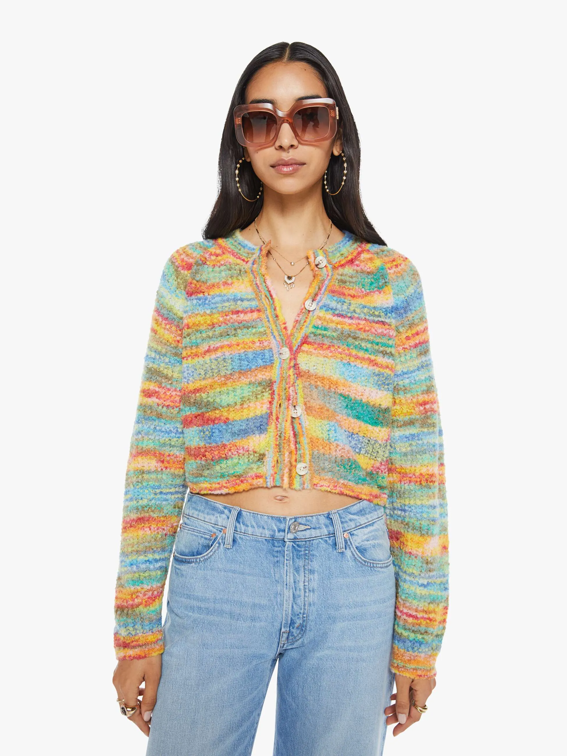 The Raglan Crop Cardigan - Fancy Fade