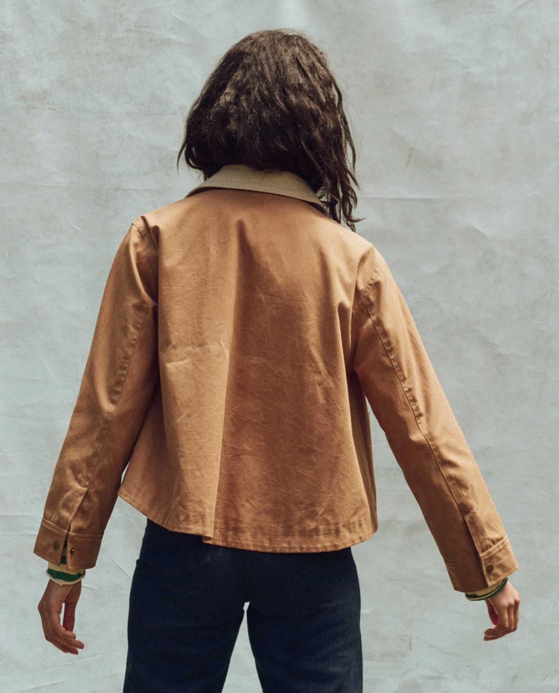 The Waxed Swingy Jacket. -- Walnut