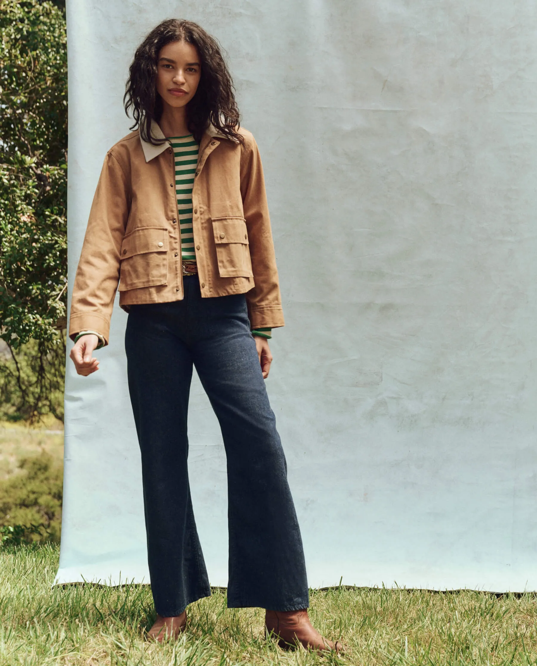 The Waxed Swingy Jacket. -- Walnut