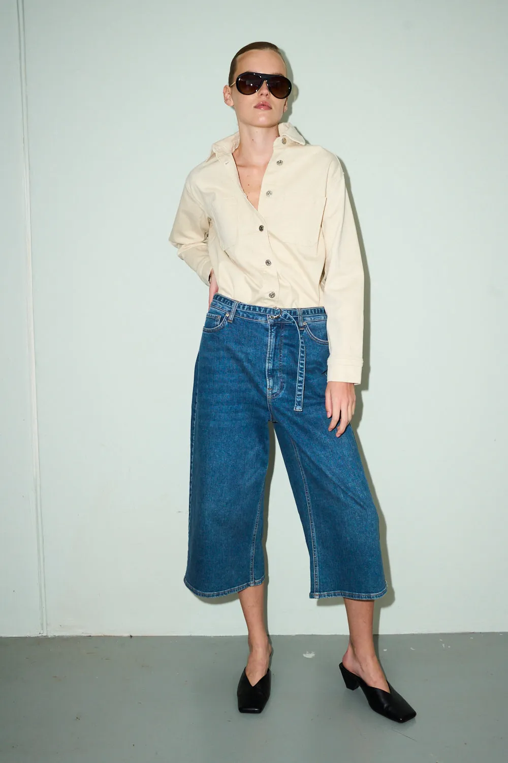 TMRW-Angelika Culotte Jeans Wash Bright Riverside