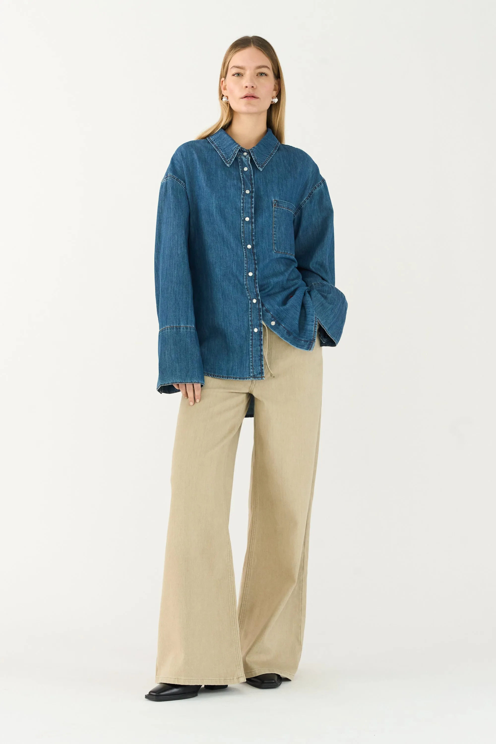 TMRW-Arizona Belted Jeans Wash Original - Khaki