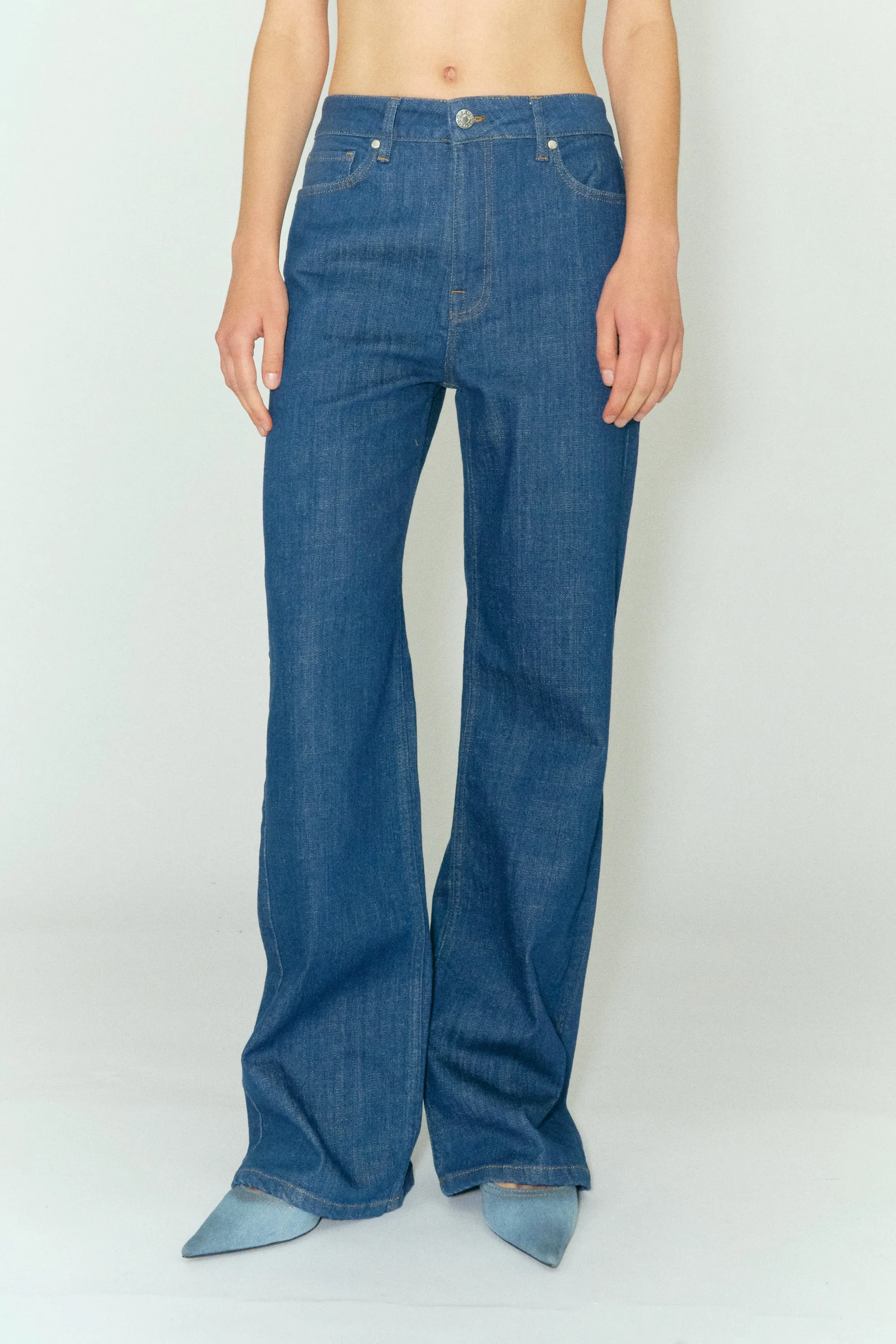 TMRW Brown Jeans - Vintage Crude Mid Blue - Denim Blue