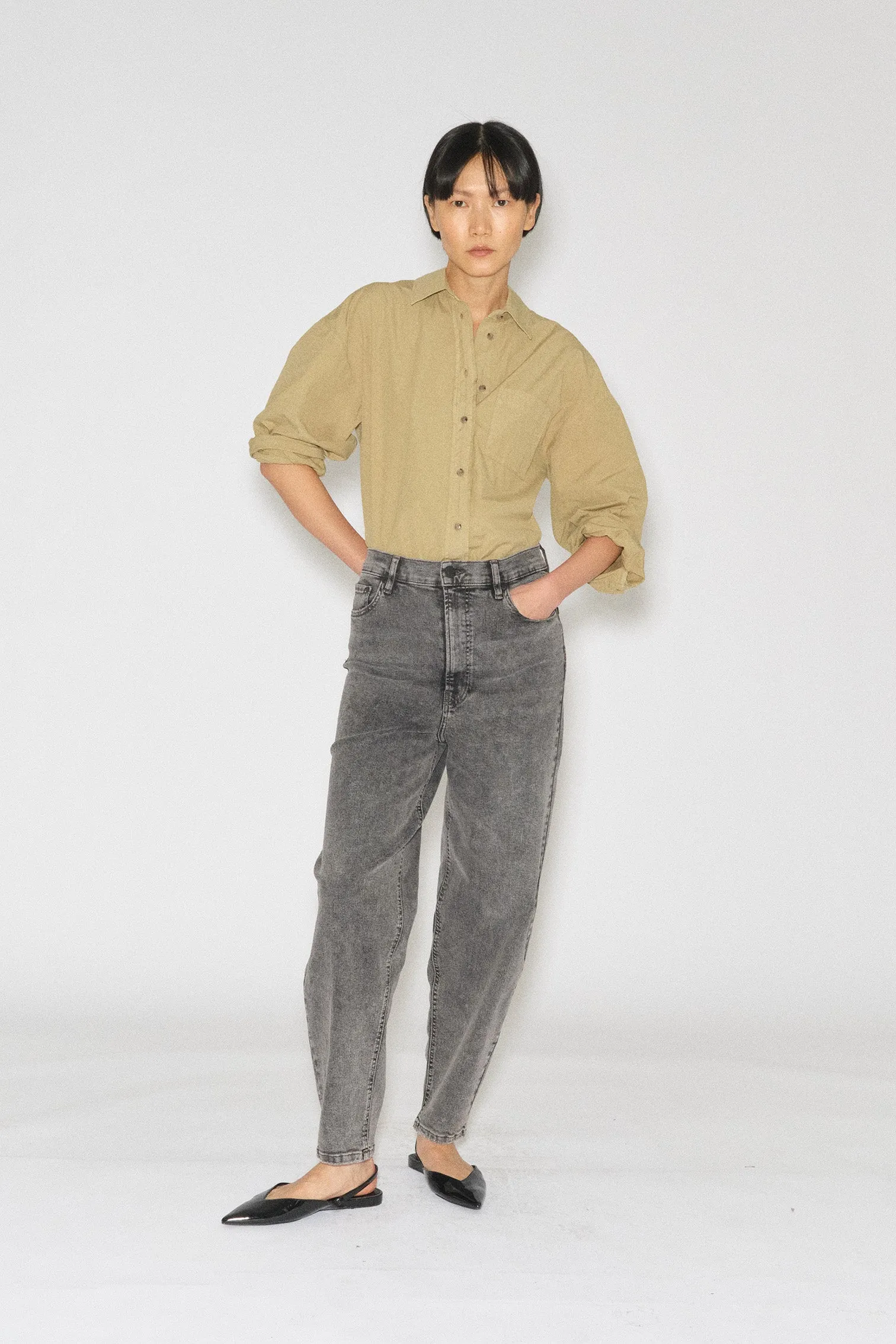 TMRW Cate Bullet Shape Jeans - Vintage Grey