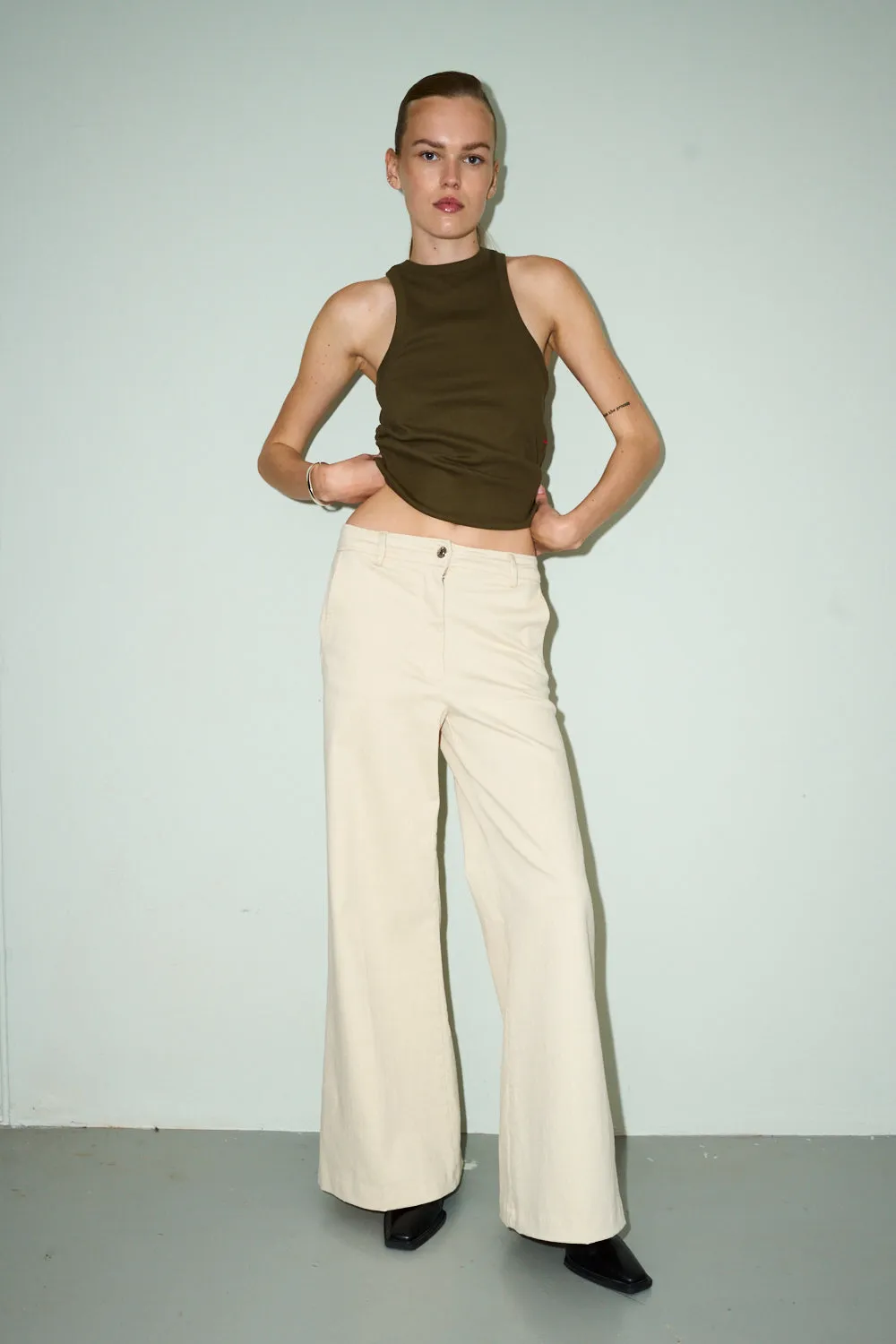 TRW-Ellen Pant Wash Crude - Ecru
